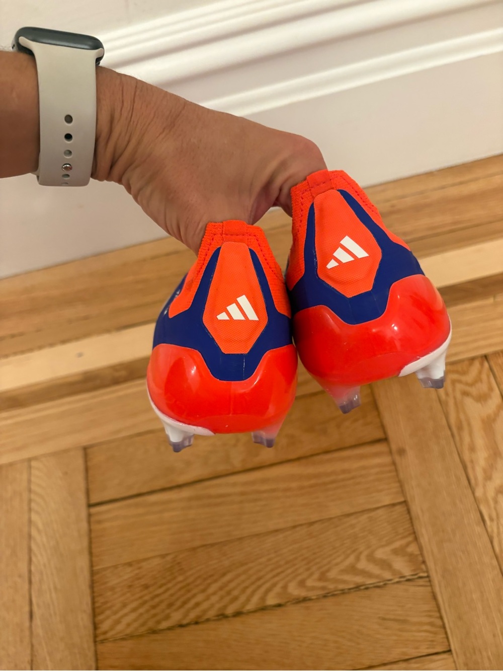 Adidas Predator Elite LL FG Laceless Soccer cleats - Blue/Orange - Picture 5 of 7